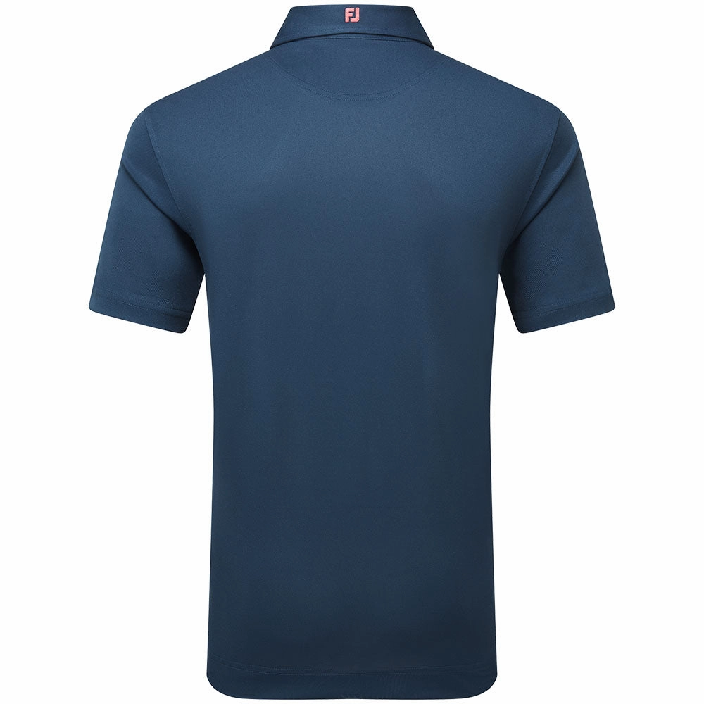 FootJoy Stretch Pique Solid Polo Shirt - Dark Denim All-Purpose Wear Comfy Wardrobe