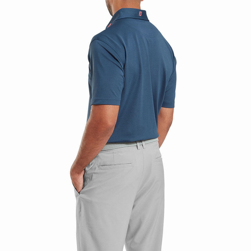 FootJoy Stretch Pique Solid Polo Shirt - Dark Denim Tagless Comfort