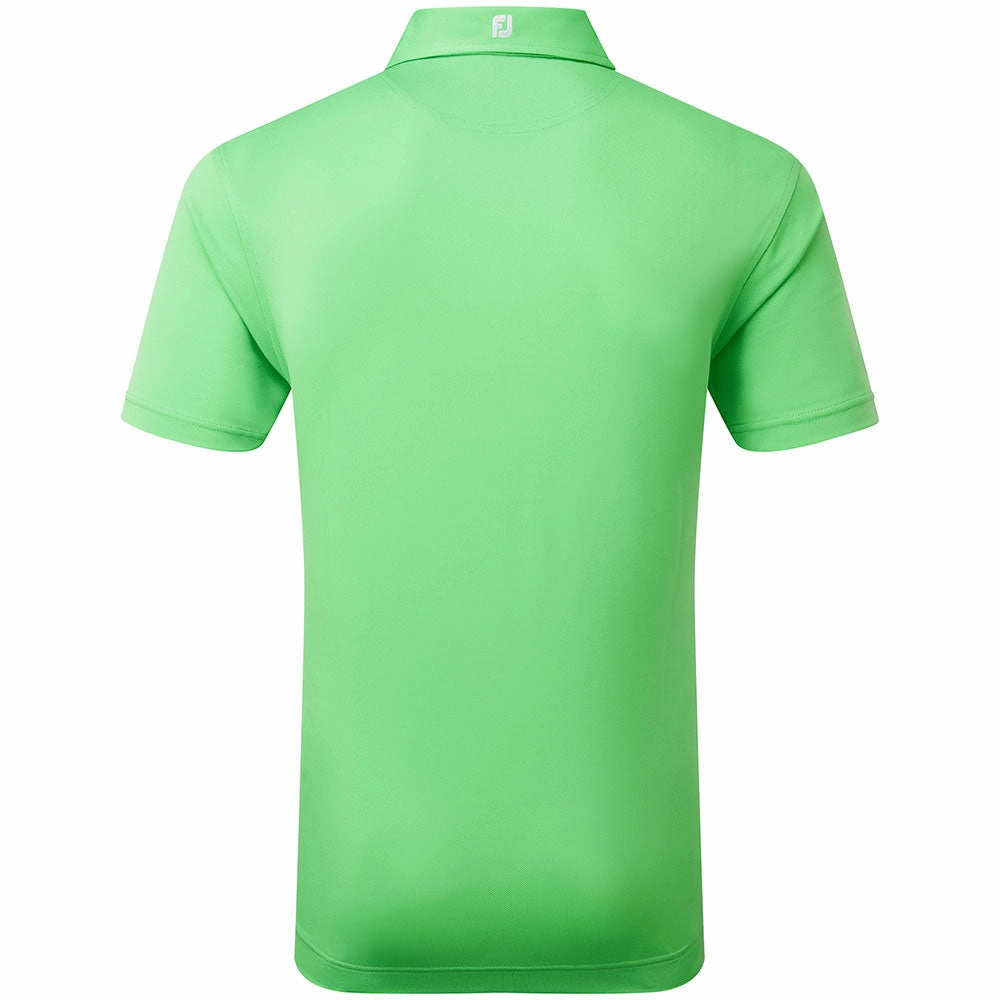 FootJoy Stretch Pique Solid Polo Shirt - Green Breathable mesh Seasonal Layer