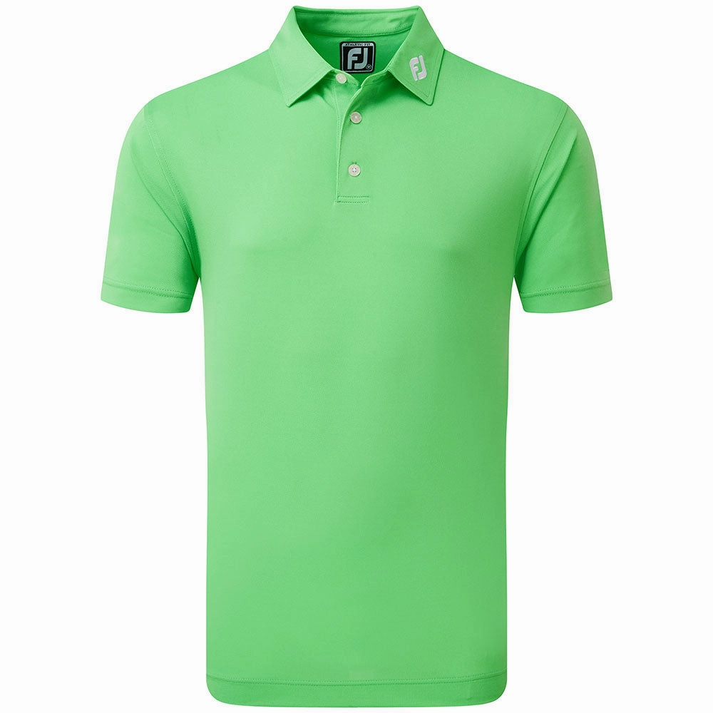 FootJoy Stretch Pique Solid Polo Shirt - Green Holiday Trend Basic Layering