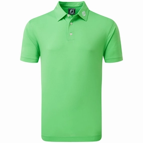 FootJoy Stretch Pique Solid Polo Shirt - Green Holiday Trend Basic Layering