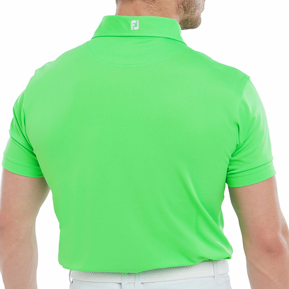 FootJoy Stretch Pique Solid Polo Shirt - Green FlexibleKnit