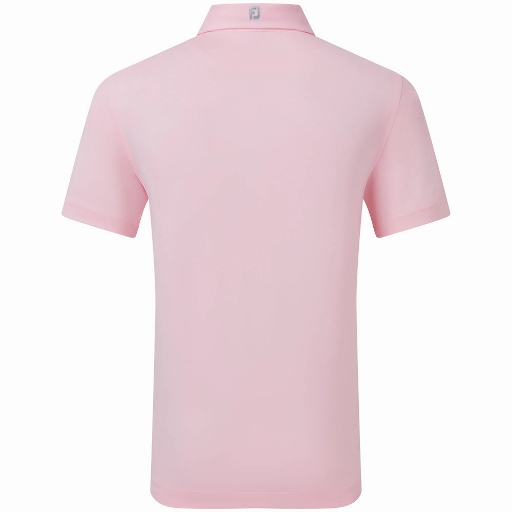 FootJoy Stretch Pique Solid Polo Shirt - Light Pink Geometric Pattern Classic Style Trend