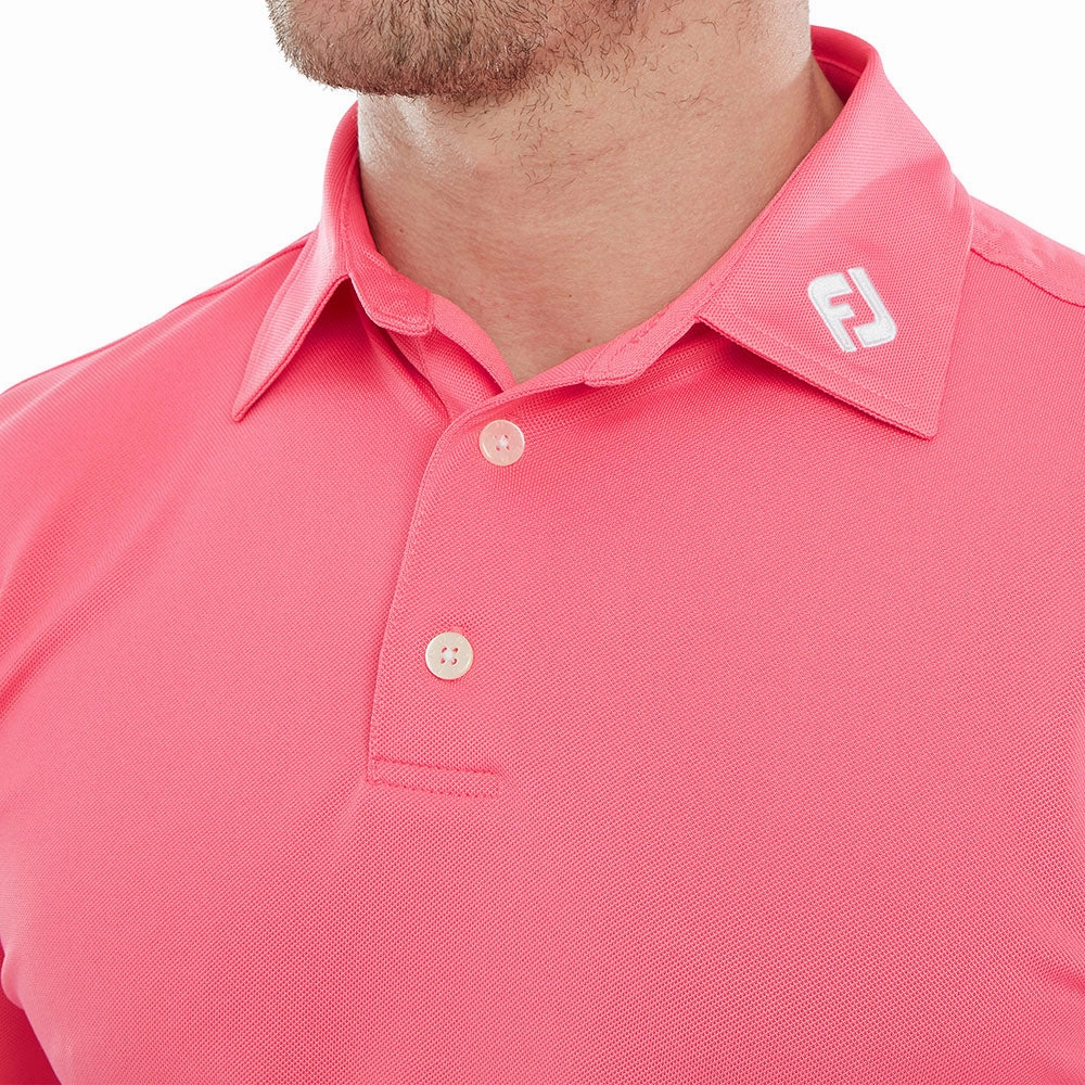 Sporty Layer FootJoy Stretch Pique Solid Polo Shirt - Watermelon