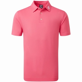 FootJoy Stretch Pique Solid Polo Shirt - Watermelon Thermal Regulation Fabric
