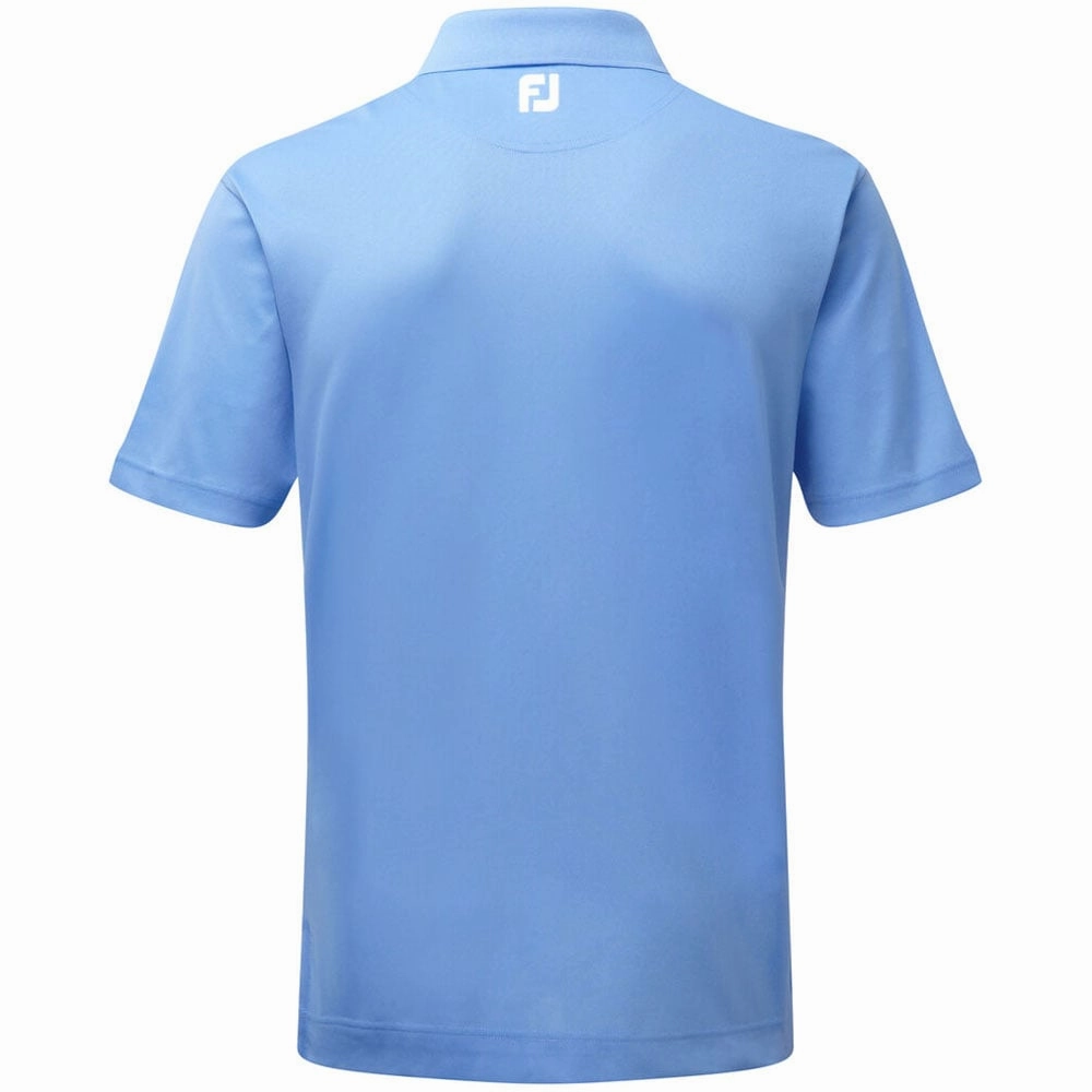 FootJoy Stretch Pique Solid Traditional Polo Shirt - Light Blue Travel Trend