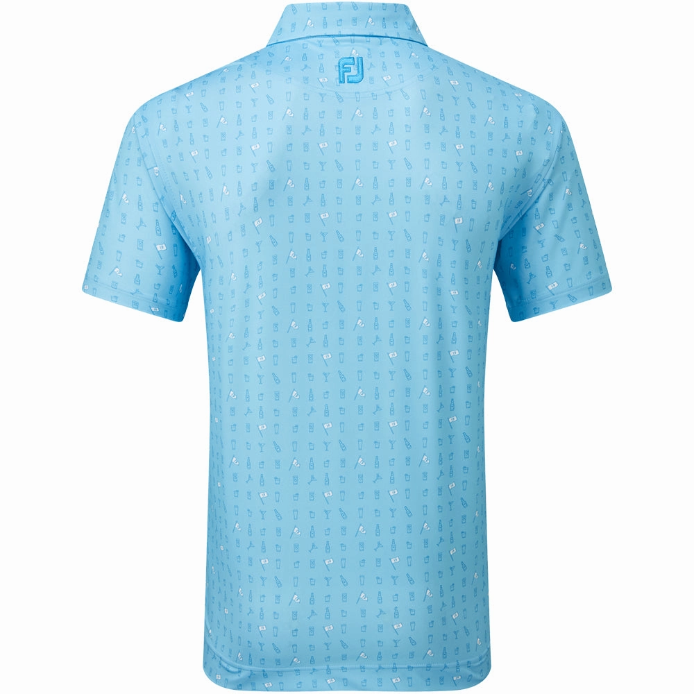 SoftenedTexturedWeave Fashionable Layer FootJoy The 19th Hole Lisle Polo Shirt - Blue Sky