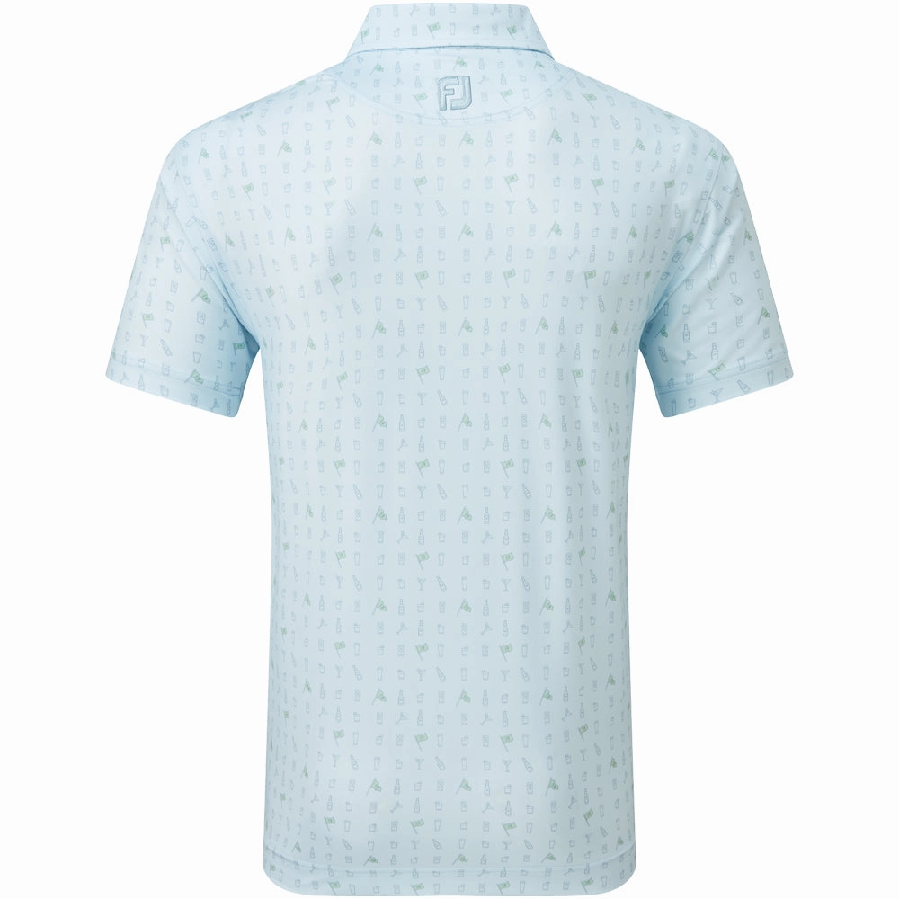 FootJoy The 19th Hole Lisle Polo Shirt - Mist TemperatureControl Fabric