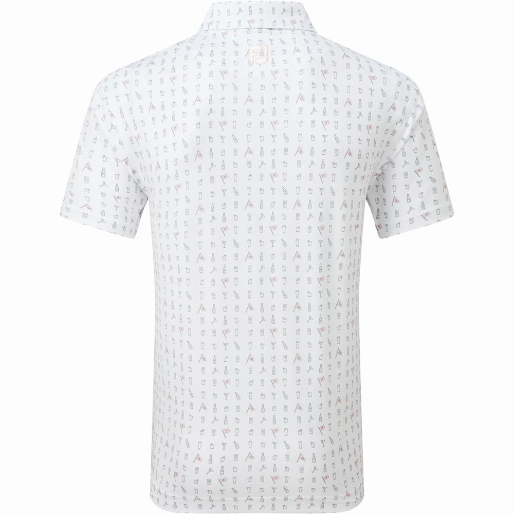 Slim Silhouette Sustainable Production Process FootJoy The 19th Hole Lisle Polo Shirt - White
