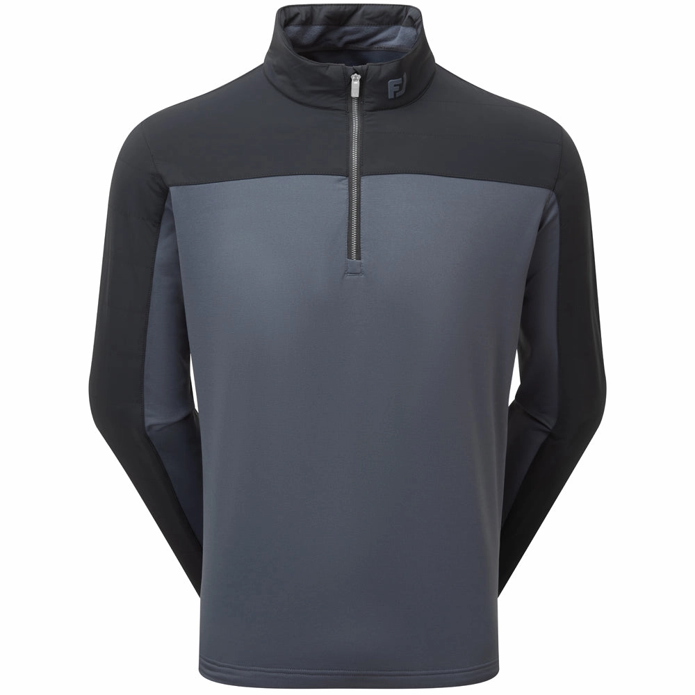 FootJoy Thermoseries Hybrid Midlayer - Black/Charcoal Cozy Outerwear