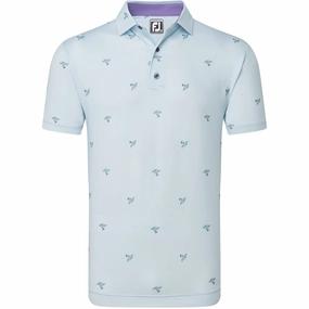 FootJoy Thistle Print Lisle Polo Shirt - Mist coordinate with other items