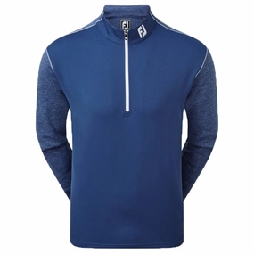 FootJoy Tonal Heather Chill-Out Pullover - Blue Casual Layers