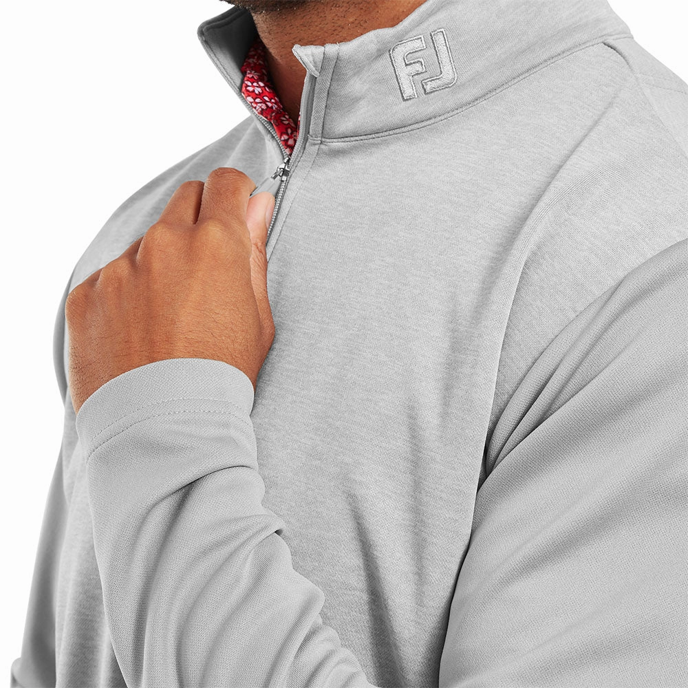 FootJoy Tonal Heather Chill-Out Pullover - Grey Relaxed Style