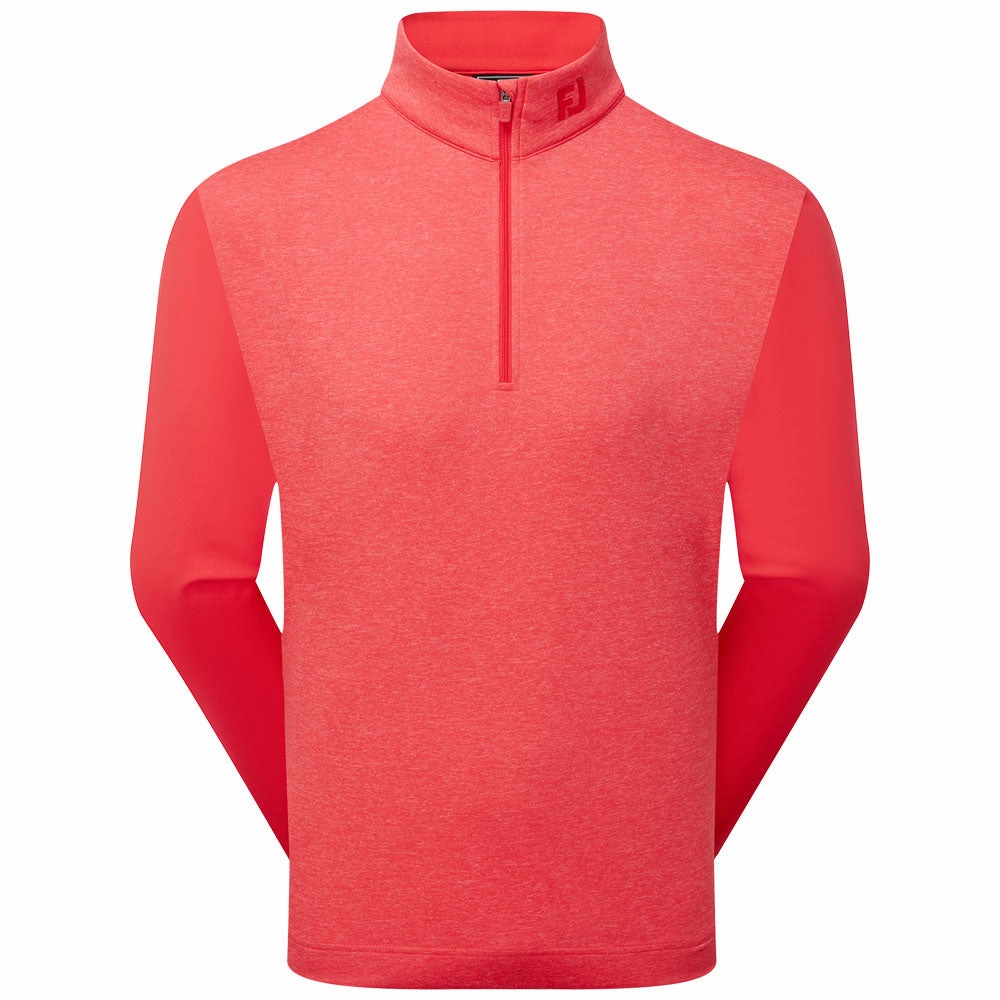 FootJoy Tonal Heather Chill-Out Pullover - Hibiscus Core Comfort Semi Formal