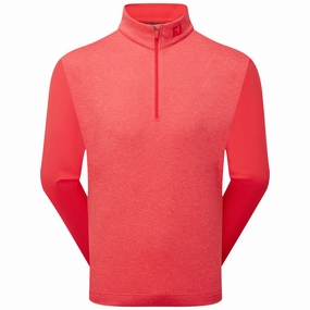 FootJoy Tonal Heather Chill-Out Pullover - Hibiscus Core Comfort Semi Formal
