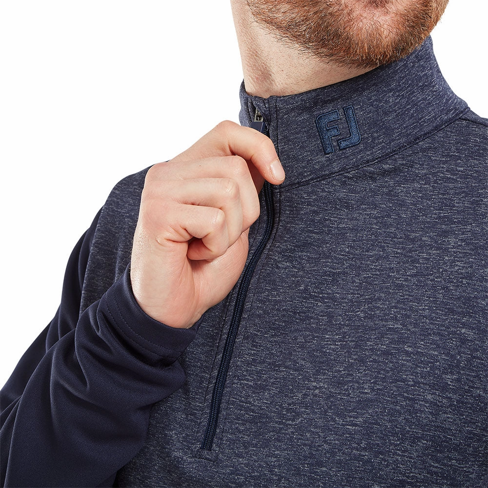 product premium quality assurance FootJoy Tonal Heather Chill-Out Pullover - Navy