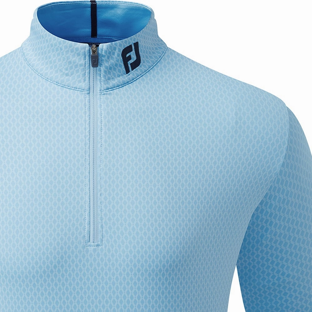 Everyday Outfit FootJoy Tonal Print Knit Chill-Out 1/2 Zip Pullover - True Blue
