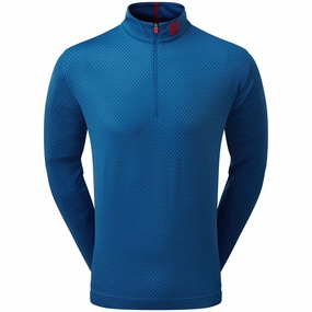 FootJoy Tonal Print Knit Chill-Out 1/2 Zip Pullover - Twilight goes with sneakers