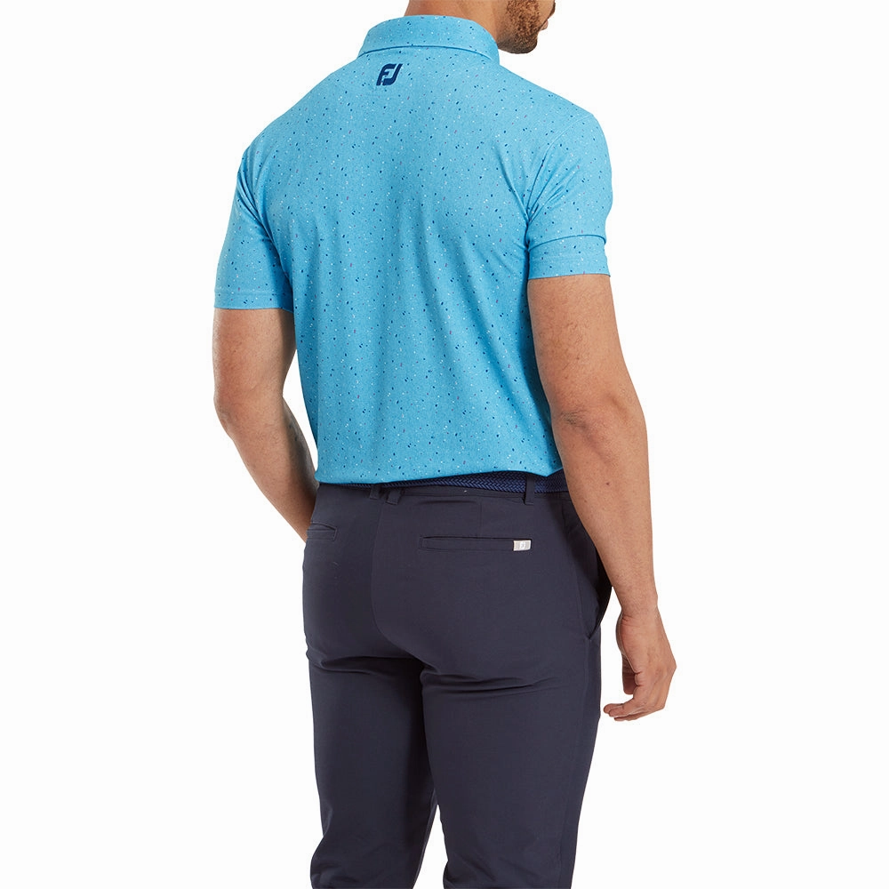 FootJoy Tweed Texture Pique Polo Shirt - Blue Sky Seasonal Casual