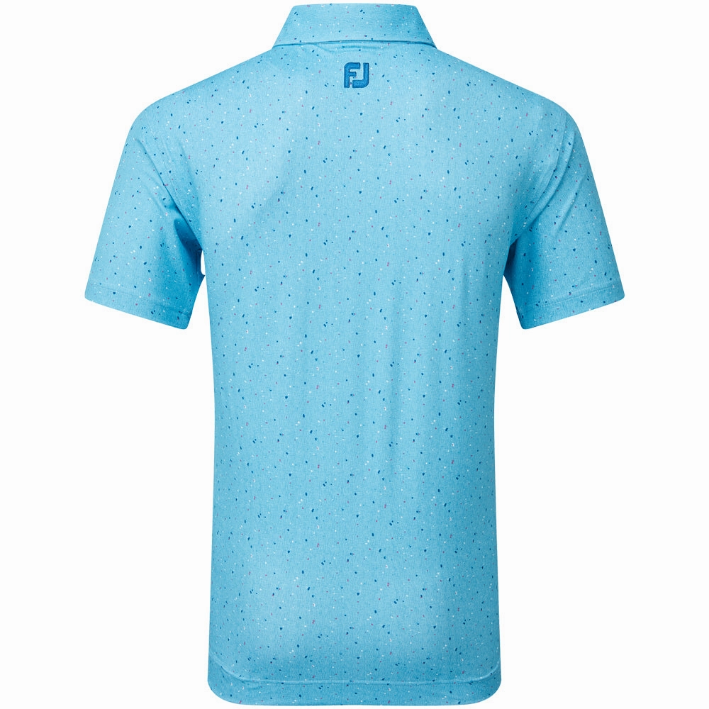Street Style Adult sophistication FootJoy Tweed Texture Pique Polo Shirt - Blue Sky