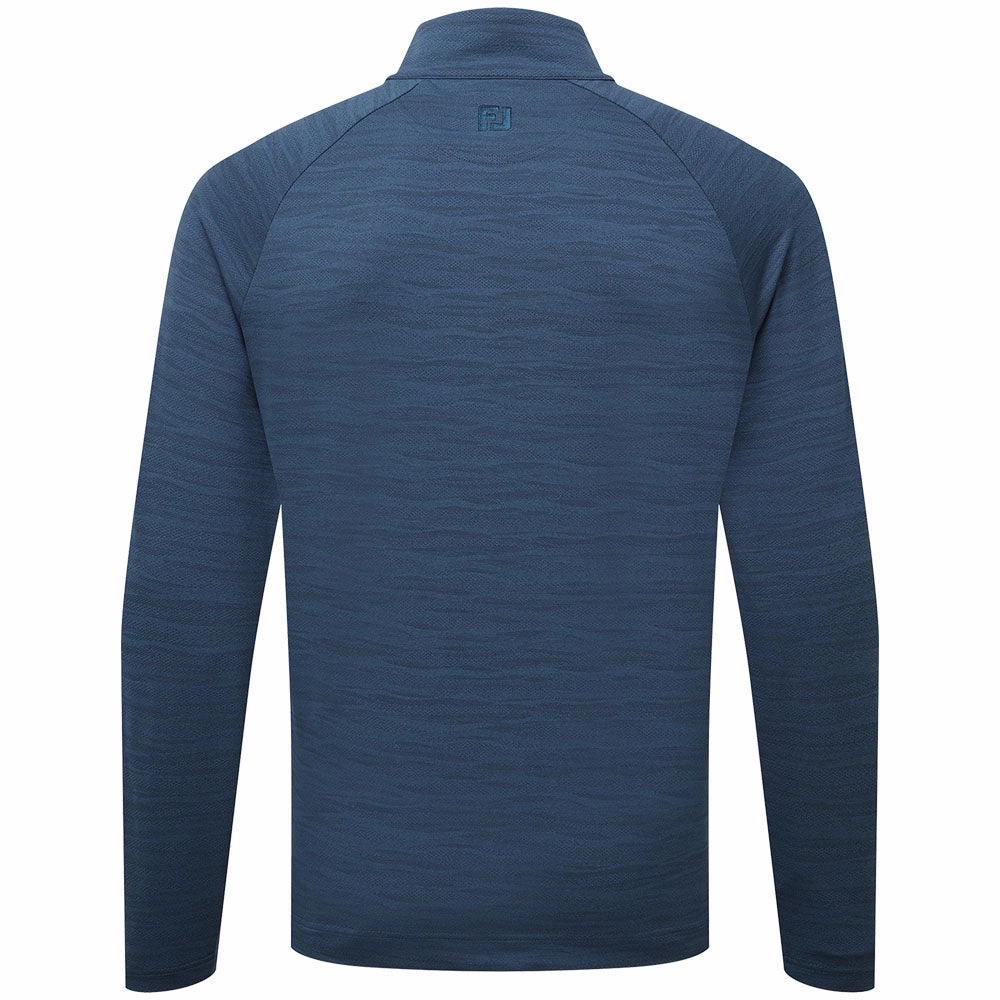 FootJoy Wave Jacquard Chill-Out Pullover - Navy Lightweight Hoodie Seasonal Layer