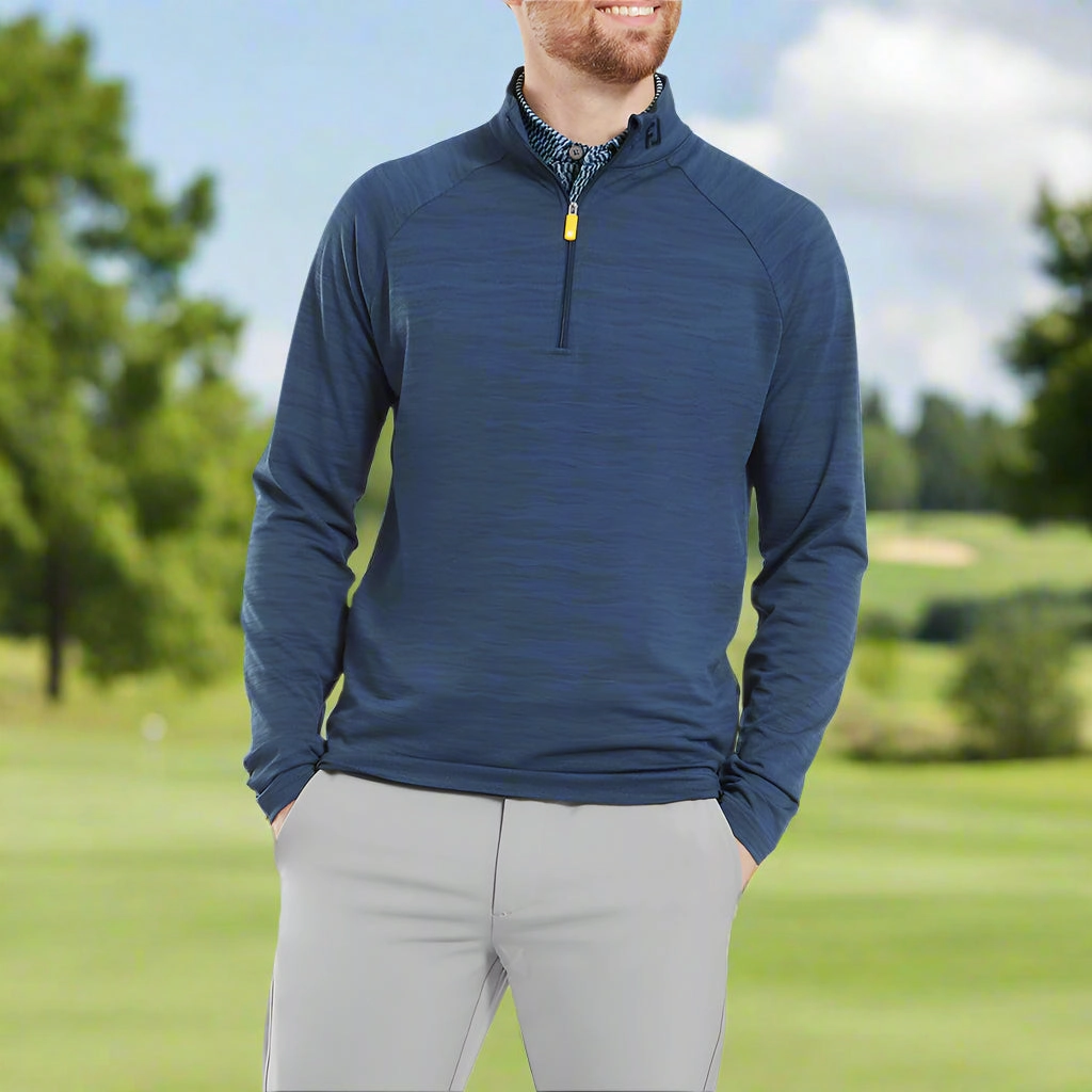 FootJoy Wave Jacquard Chill-Out Pullover - Navy product recommendation Eco-friendly