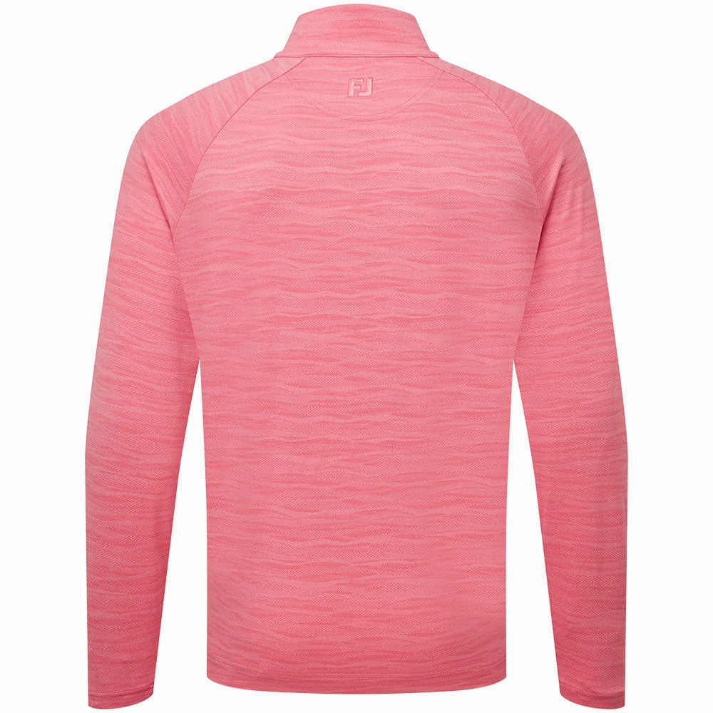 Athletic Cut FootJoy Wave Jacquard Chill-Out Pullover - Pink Lemonade