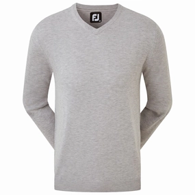 Street Sporty FootJoy Wool Blend V-Neck Pullover - Heather Grey