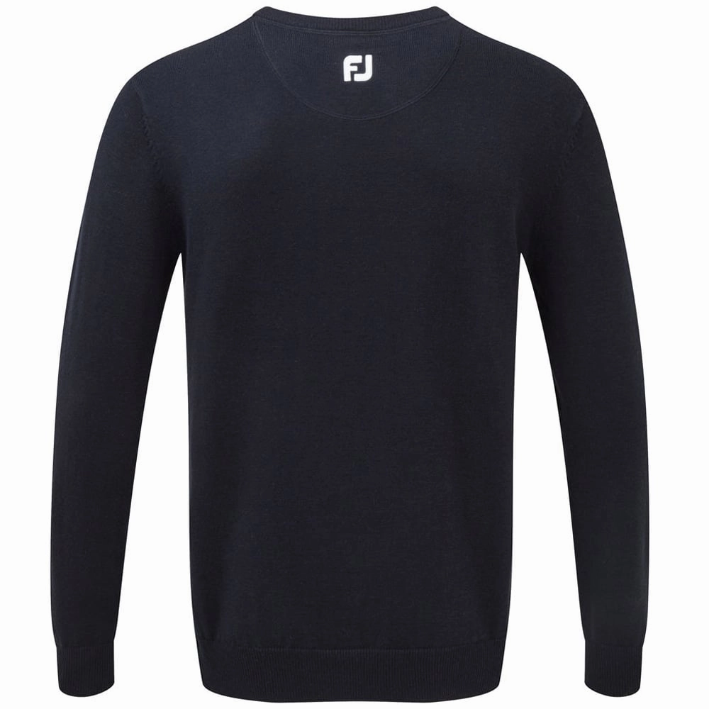 Festival Outfit Footjoy Wool Blend V-Neck Pullover - Navy