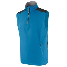 individuality Wide Island Green Ultra-Lite Colour Block Windstopper Gilet - Mid Blue