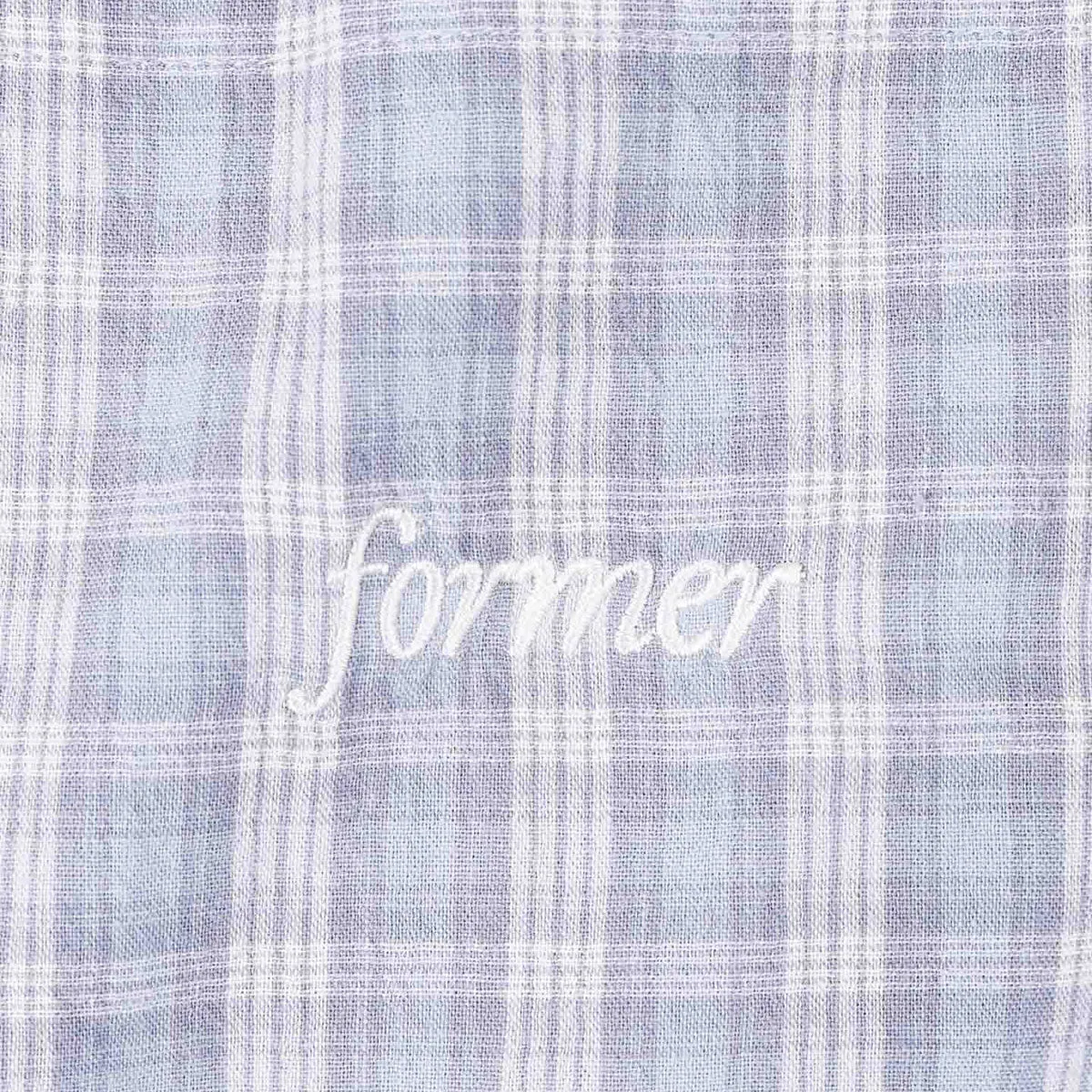 Breathable Underarm Vents Urban Style Former Manners Check Shirt - Blue