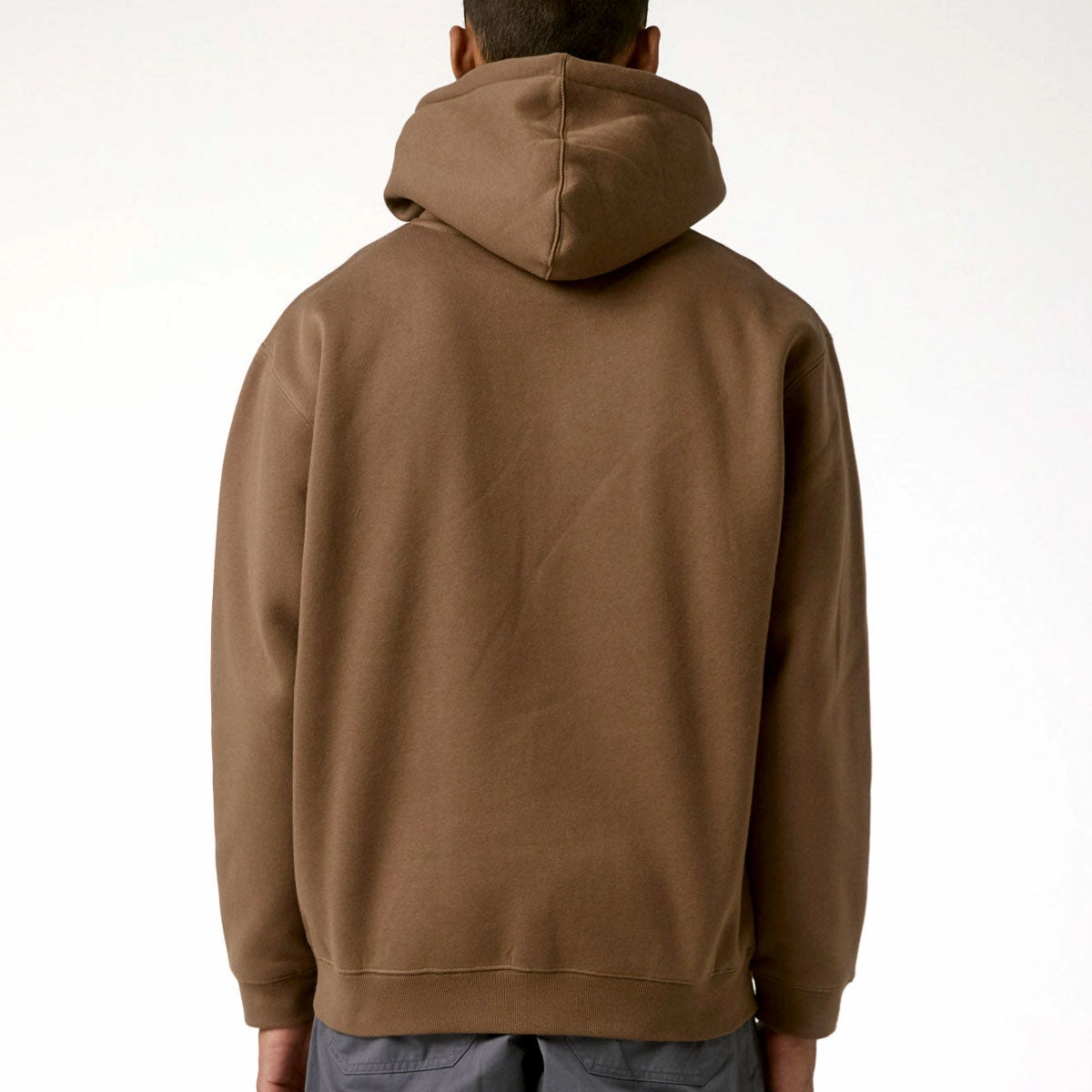 French Terry Construction Former Daring Hoodie - Taupe