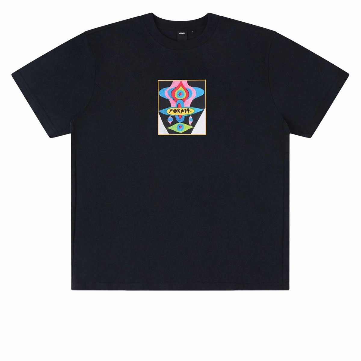 Former Droid Pastel T-Shirt - Black LayeredHemDetails Streetwear attitude