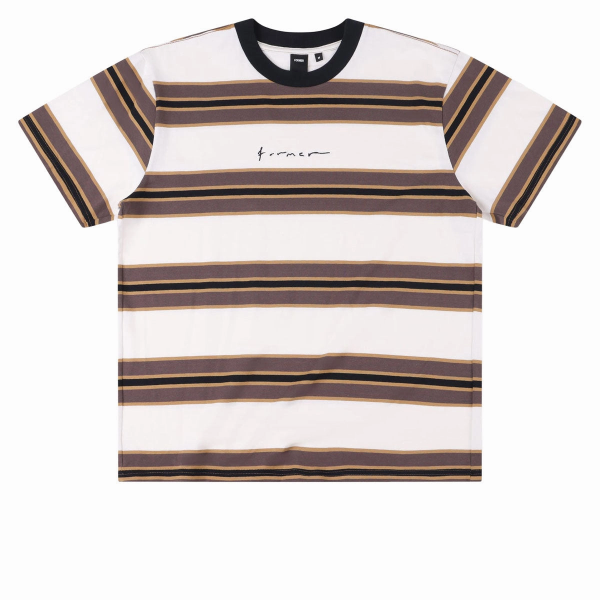 Former Rampant Stripe T-Shirt - Copper WrinkleFreeFabric Multi Panel Design