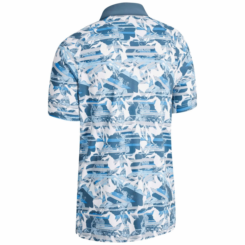 Callaway Floral Printed Polo Shirt - Bright White Fashion-Forward Look Weekend Outfit