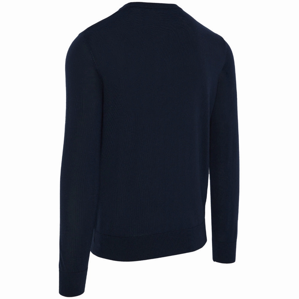Callaway Crew Neck Merino Mix Sweater - Navy Blue Breathable Layer All-Weather Comfort