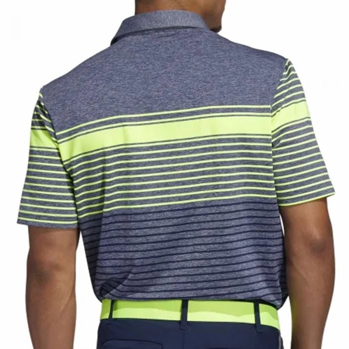 Casual Style Wear adidas Ultimate365 Engineered Heathered Polo Shirt - Solar Yellow/Collegiate Navy/Melange