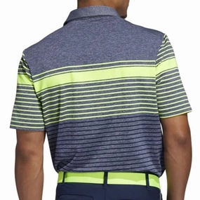 Casual Style Wear adidas Ultimate365 Engineered Heathered Polo Shirt - Solar Yellow/Collegiate Navy/Melange