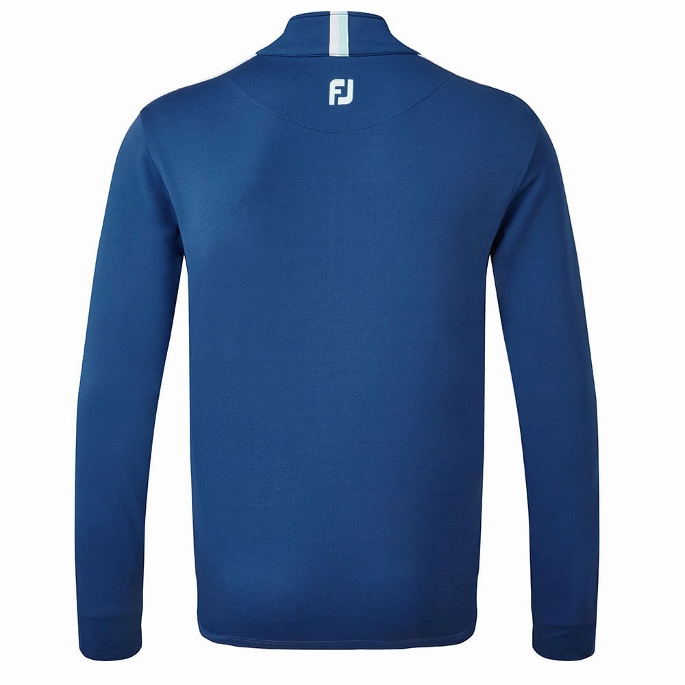 Comfort Layer Stretchy FootJoy Sleeve Stripe Chill-Out Pullover - Blue/Mint/White