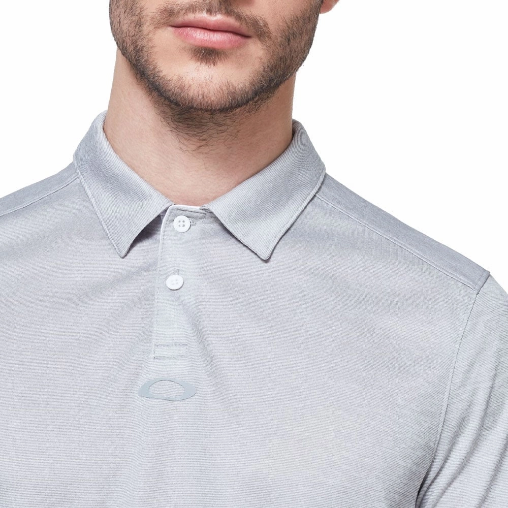 Oakley Gravity SS Polo Shirt 2.0 - Fog Grey Cozy Vibe SkinFriendlyFibers