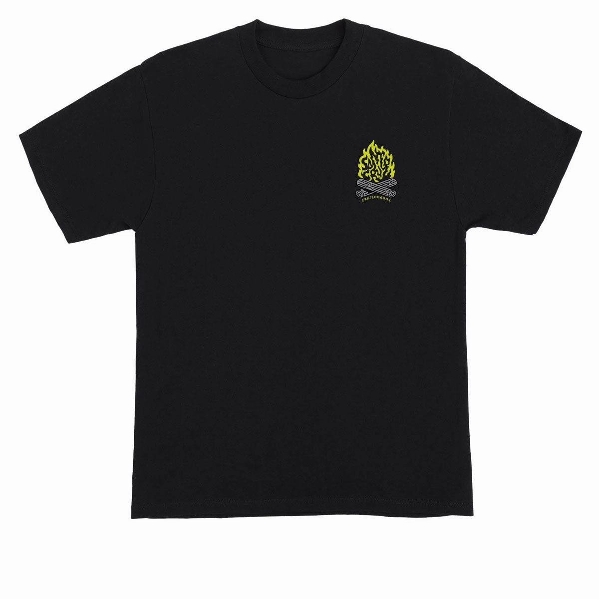 Santa Cruz Campfire T-Shirt - Black ZeroDistressFinish