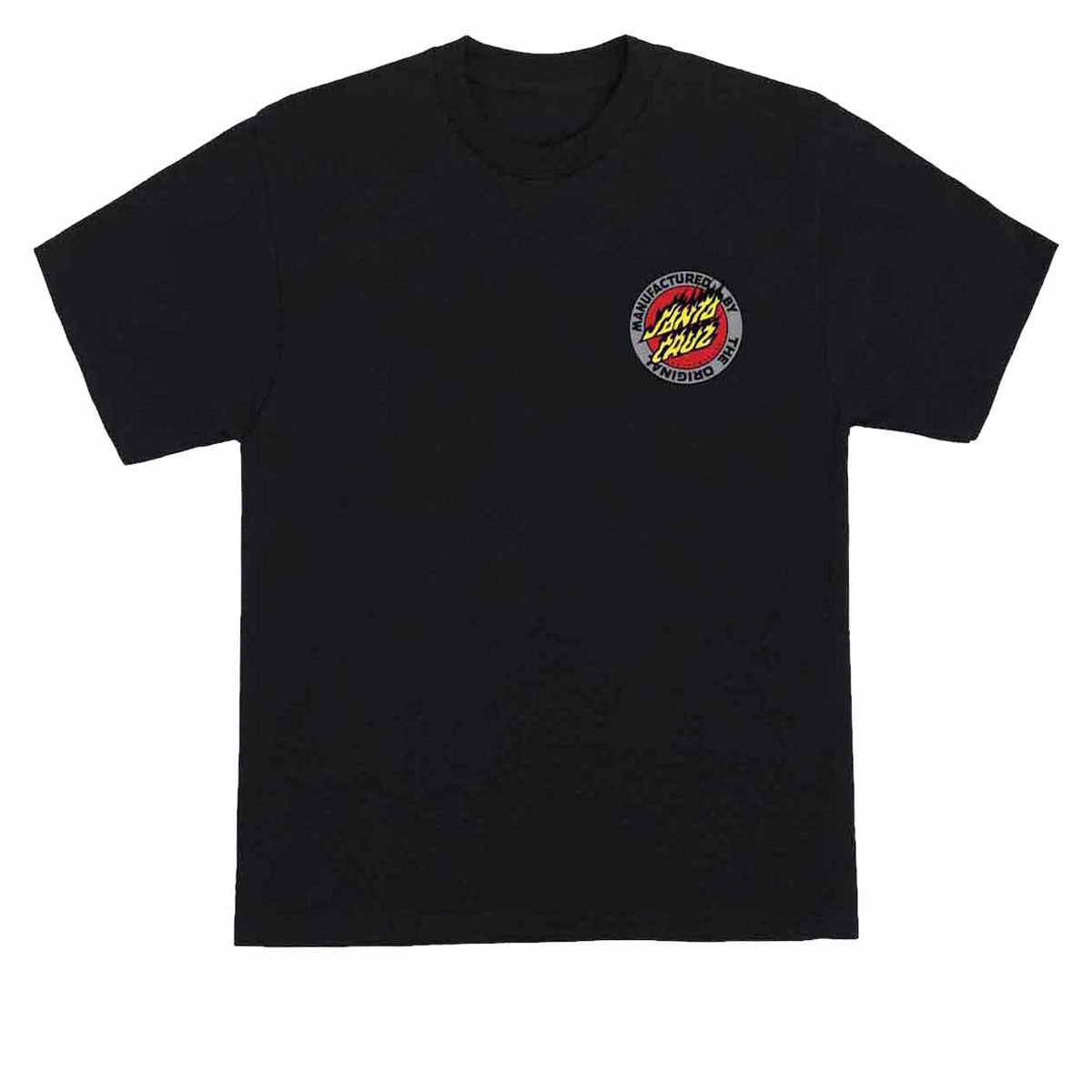 Santa Cruz Flamed MFG Dot T-Shirt - Black Street Outfit