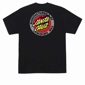 Santa Cruz Flamed MFG Dot T-Shirt - Black All-day style