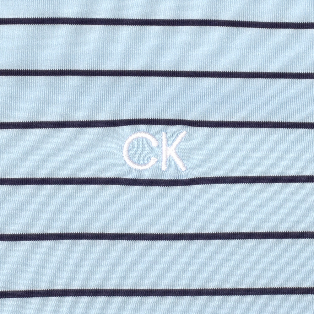 Embroidered Details Calvin Klein Silverstone Polo Shirt - Blue/Evening Blue