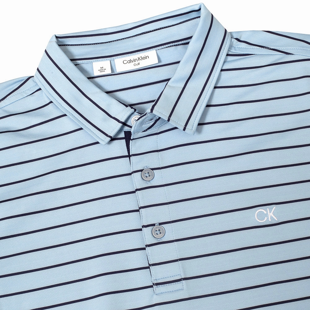 Seasonal Casual Vibrant Prints Calvin Klein Silverstone Polo Shirt - Blue/Evening Blue