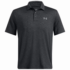 Under Armour Playoff 3.0 Printed Polo Shirt - Anthracite/Black Timeless Wear