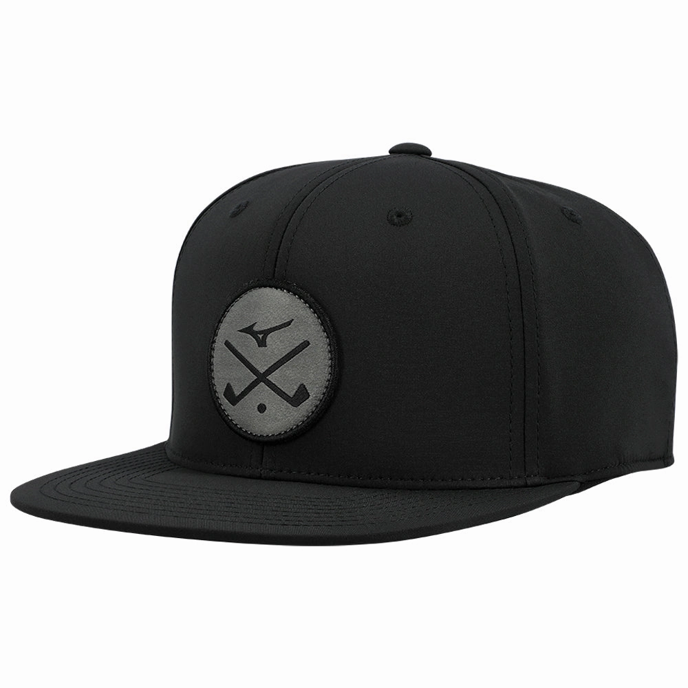 Wide brim Elegant Finish Mizuno Crossed Clubs Snapback Cap - Black