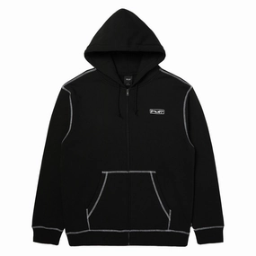 Limited Release semi-formal event HUF Stretch Zip Up Hoodie - Black