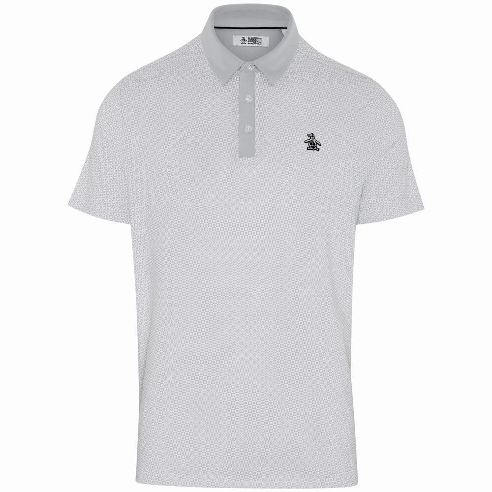 Sporty Appeal Sustainable Original Penguin Original Micro Floral Polo Shirt - Bright White