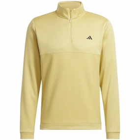 adidas Ultimate365 Textured 1/4 Zip Pullover - Oat Casual Layer Home Wear